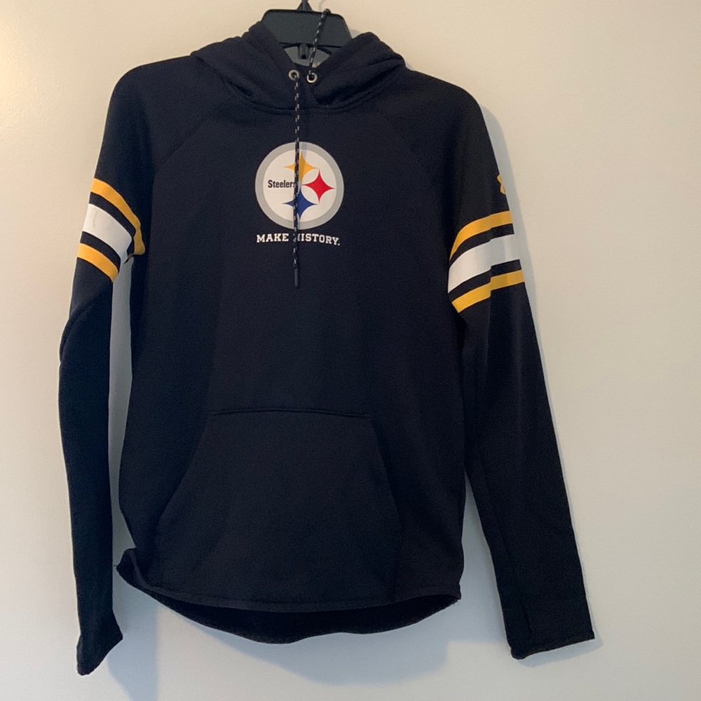 Pittsburgh Steeler Under Armor Pullover Hoodie. LIKE NEW